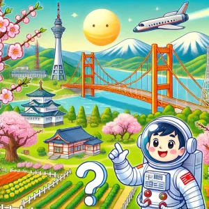 宇宙服と日本庭園　茨木県イメージ